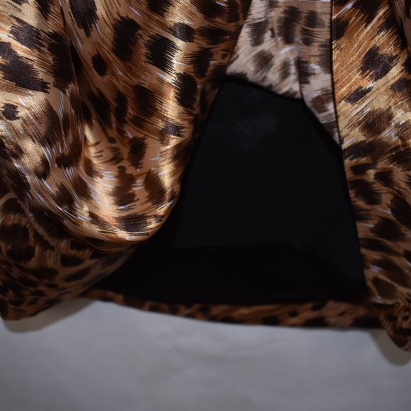 Women's Better B. Beaded and Satin Leopard Dress M - Picture 5 of 5